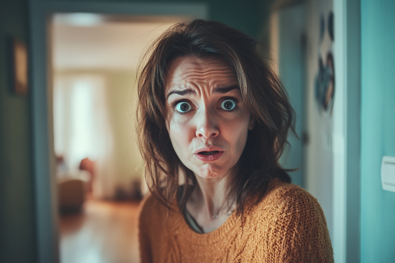 Une femme étonnée s'adressant à quelqu'un | Source : Midjourney