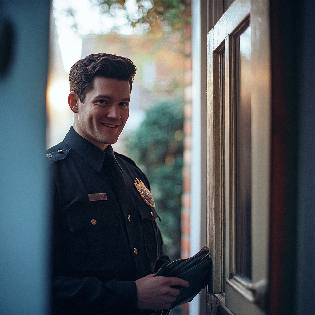 Un policier heureux | Source : Midjourney