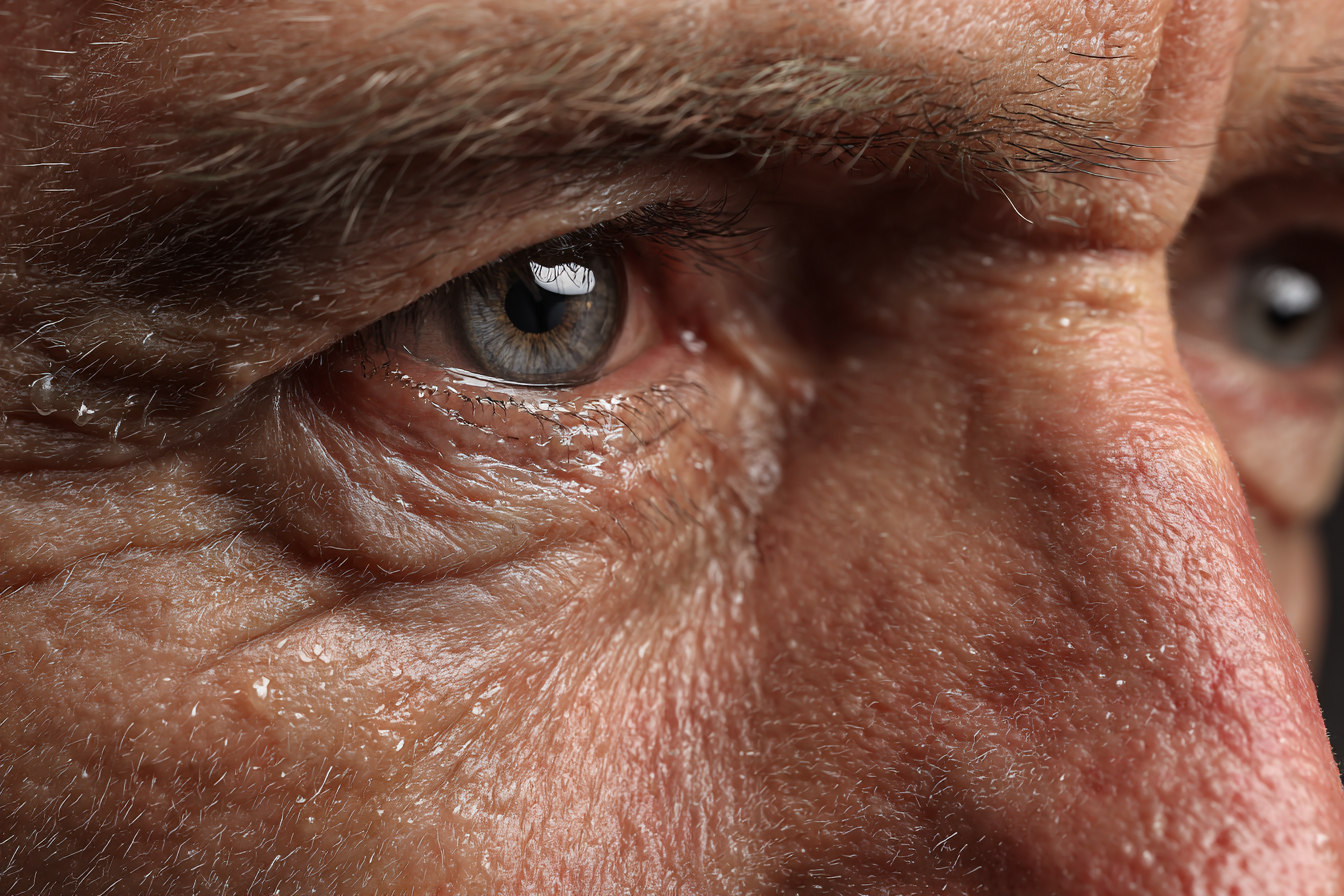 Un gros plan sur les yeux d'un homme | Source : Midjourney