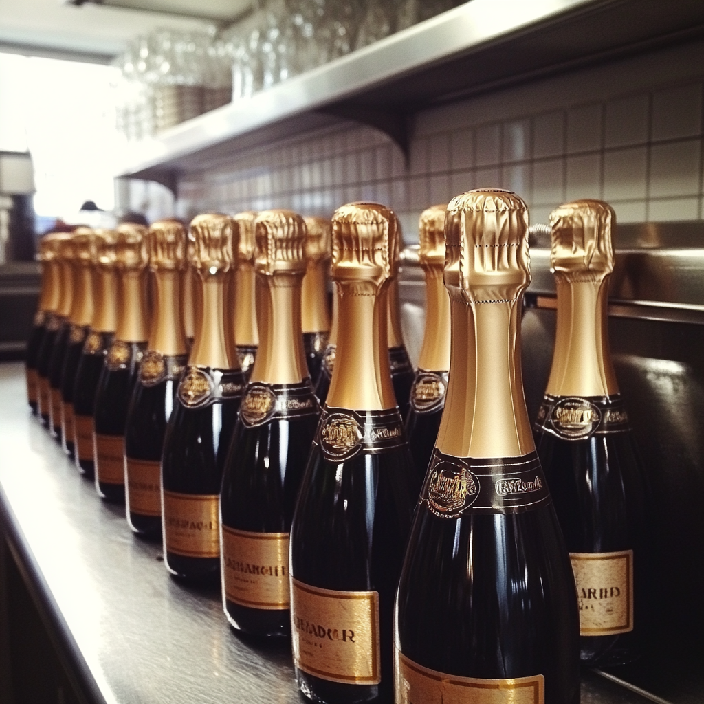 Bouteilles de champagne | Source : Midjourney