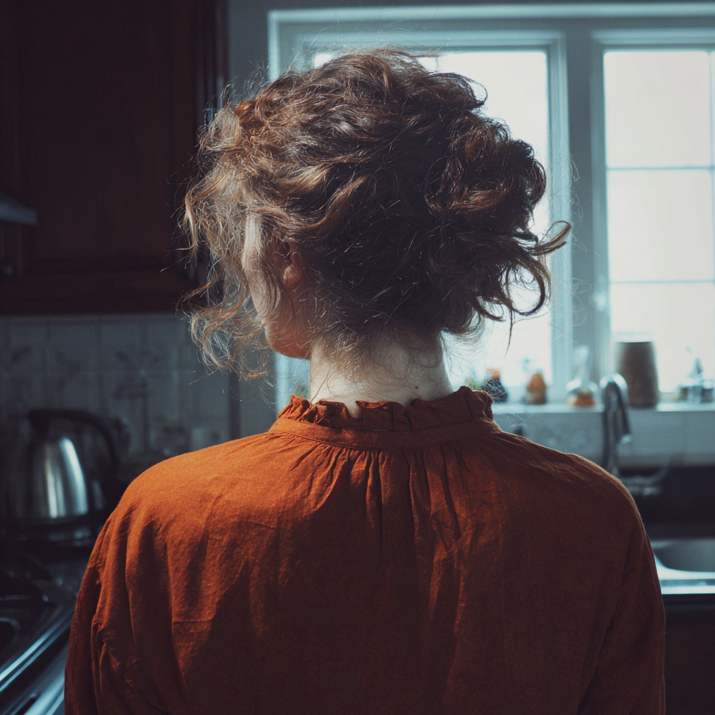 Une femme debout dans une cuisine | Source : Midjourney