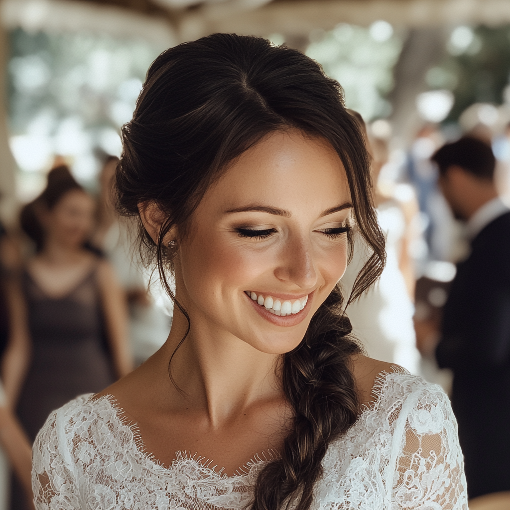 Une mariée souriante | Source : Midjourney