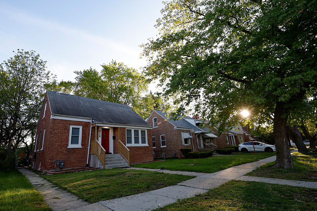 La maison d'enfance du nouveau pape Léon XIV visible à Dolton, Illinois, le 9 mai 2025. | Source : Getty Images