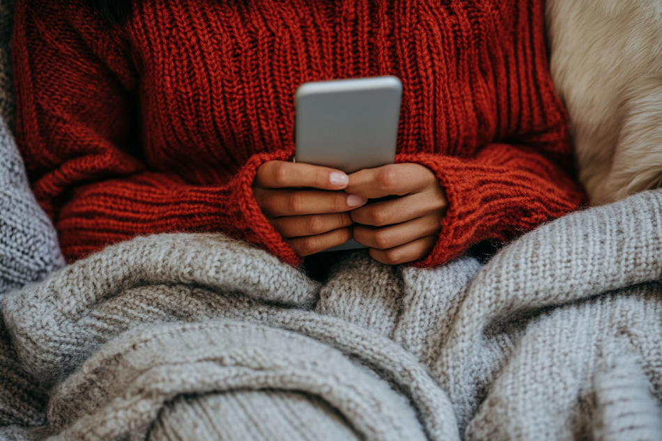 Une femme utilisant un téléphone | Source : Midjourney