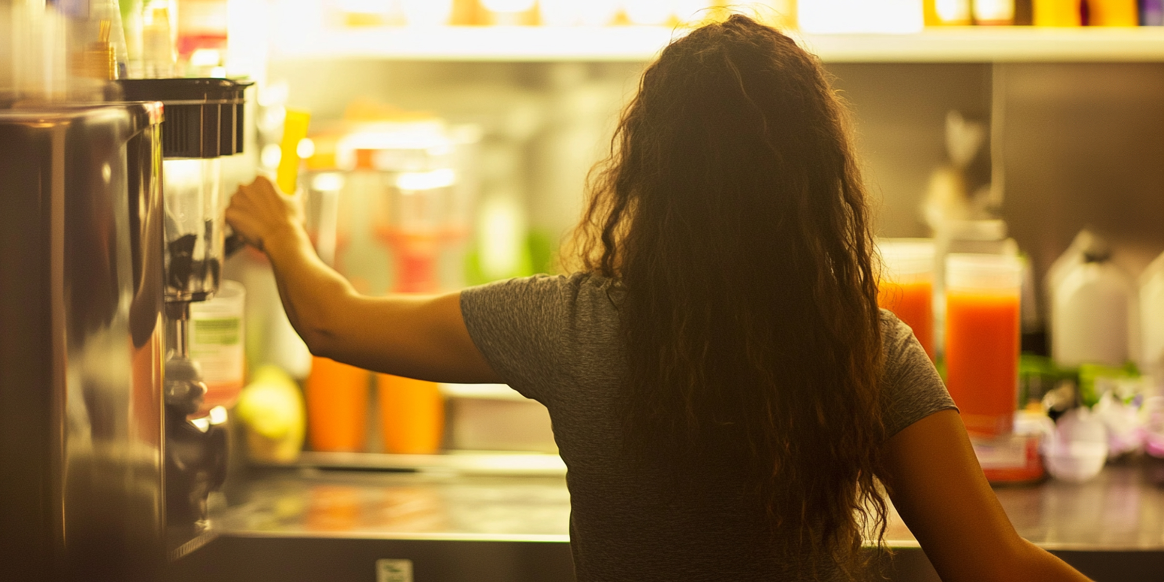 Une jeune femme préparant du jus frais | Source : AmoMama