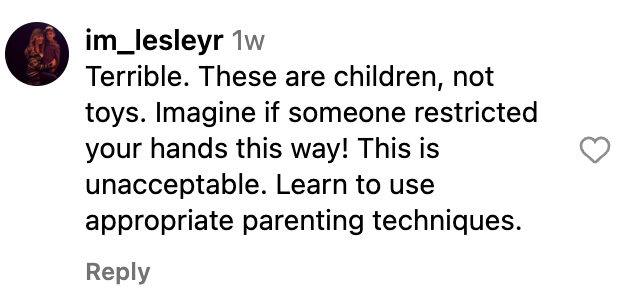 Un commentaire laissé sur le post de Shillingford à propos de ses fils | Source : instagram.com/identical_triplet_mama/