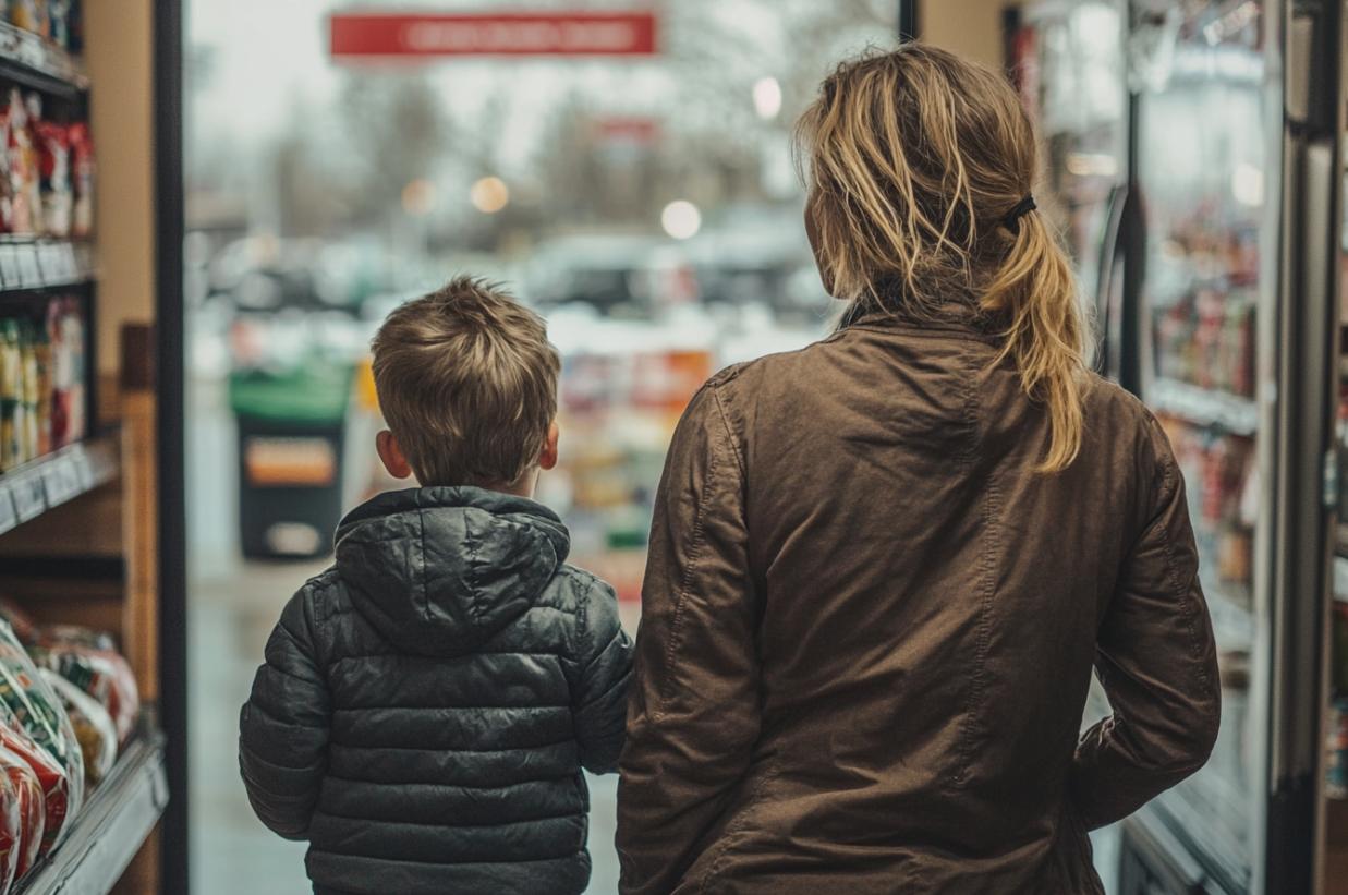 Une femme et son fils | Source : Midjourney