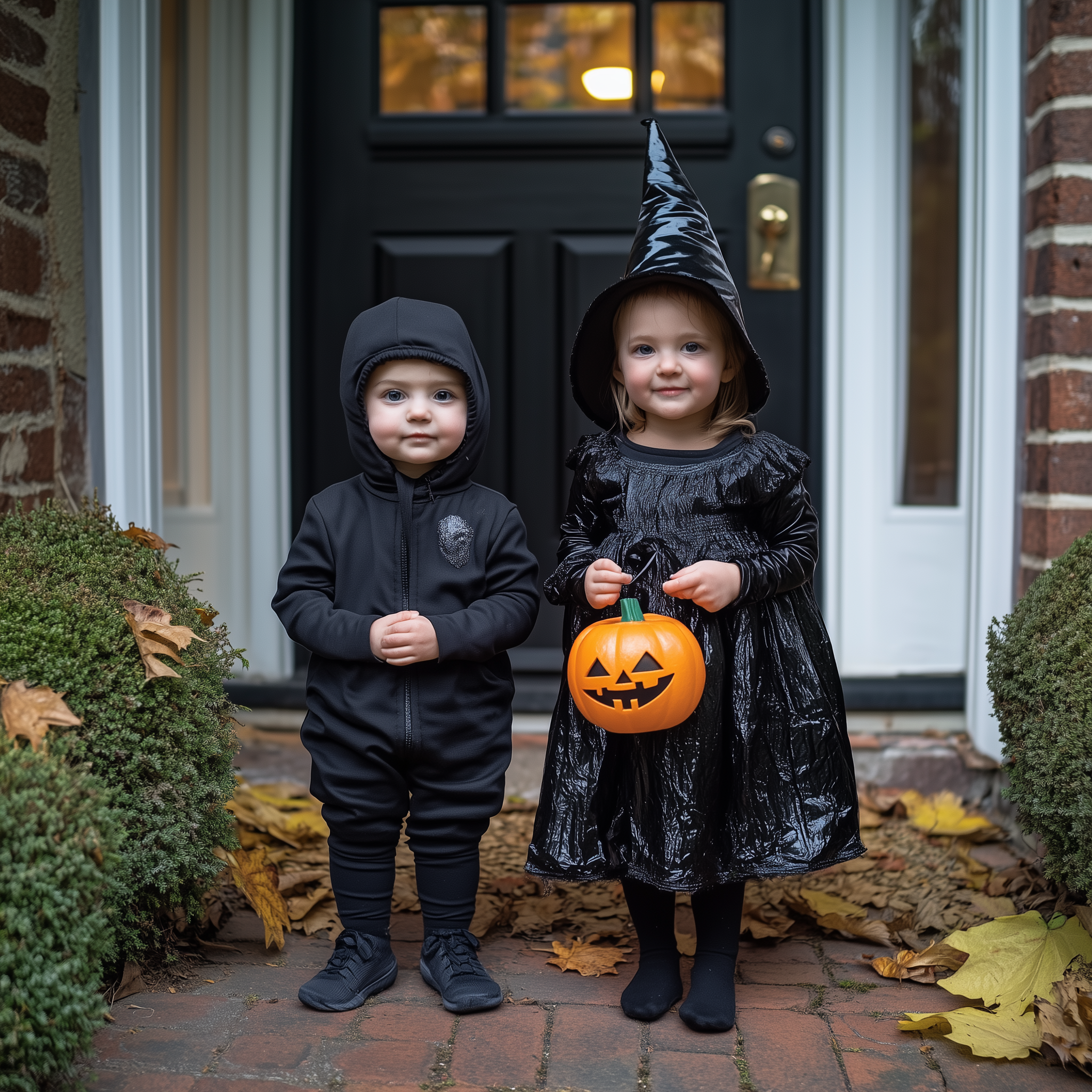 Enfants déguisés pour Halloween | Source : Midjourney