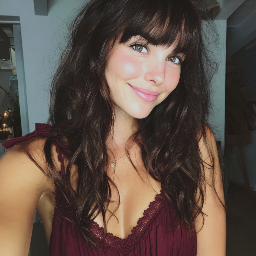 Gros plan sur une femme souriante | Source : Midjourney