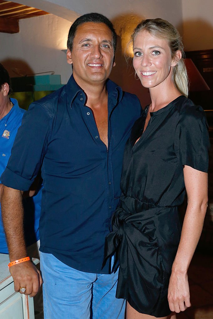 Dany Brillant et sa femme Nathalie Moury, le 6 août 2013 à Saint-Tropez. ǀ Source : Getty Images