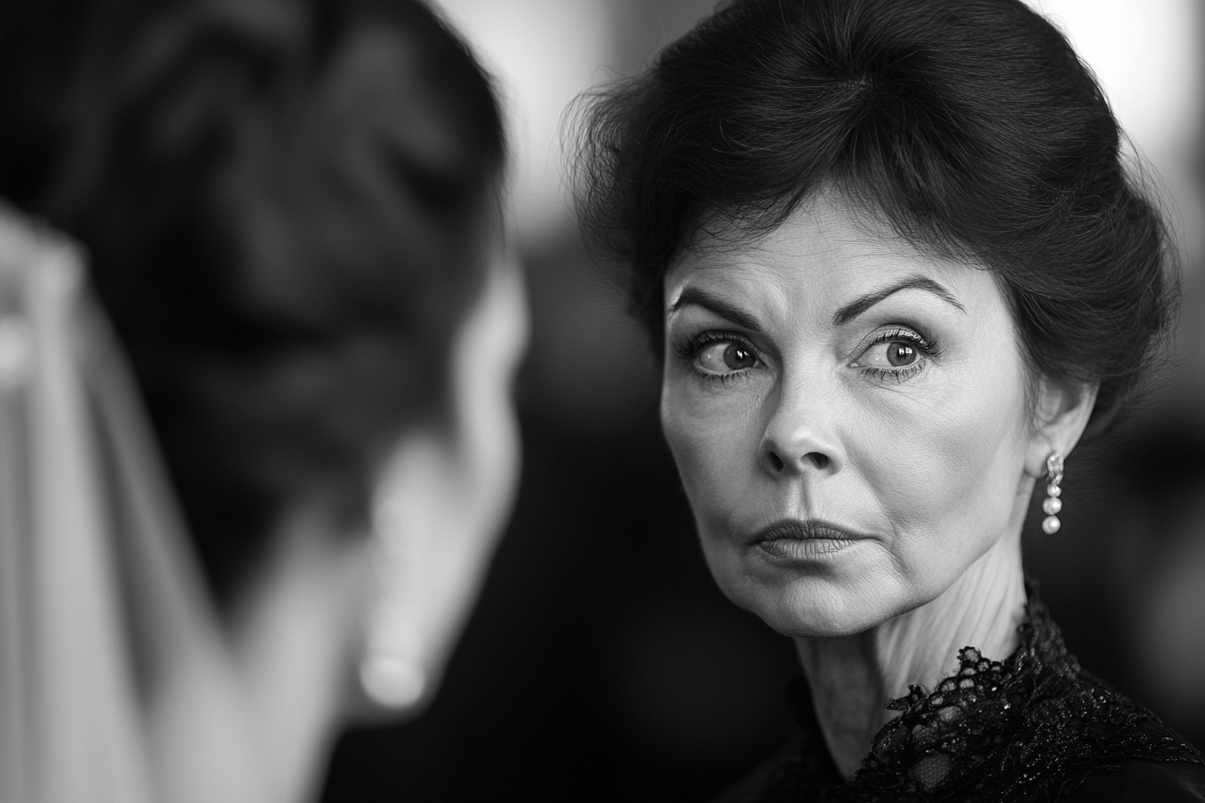Une femme au regard méchant lors d'un mariage | Source : Midjourney