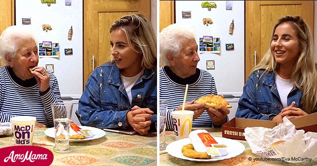 Une grand-mère de 83 ans essaie la restauration rapide pour la première fois et sa réaction hilarante devient virale
