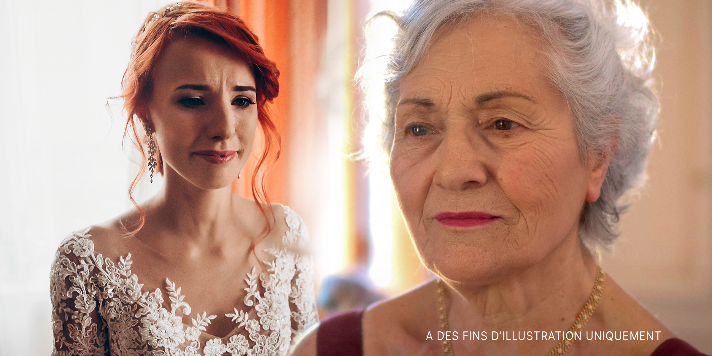 Une mariée en pleurs | Une femme âgée | Source : Shutterstock