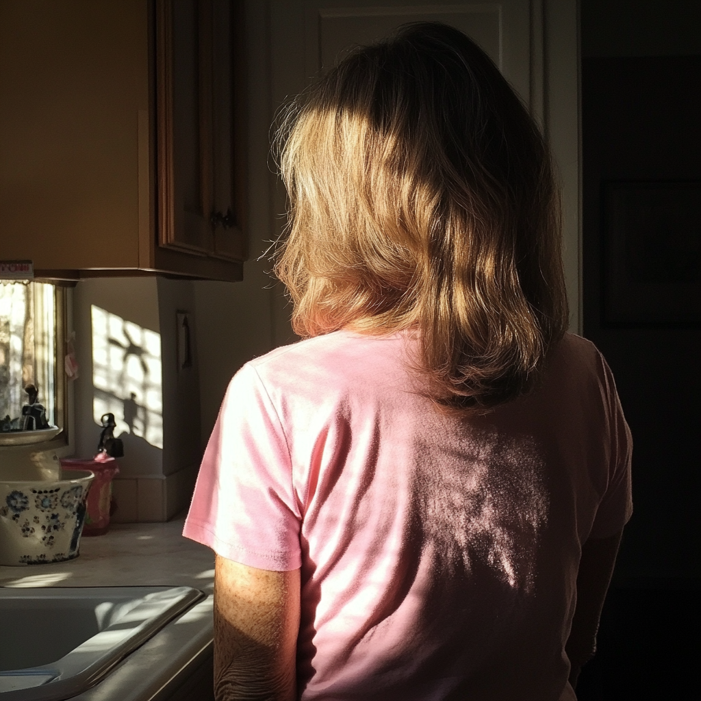 Une femme debout dans une cuisine | Source : Midjourney