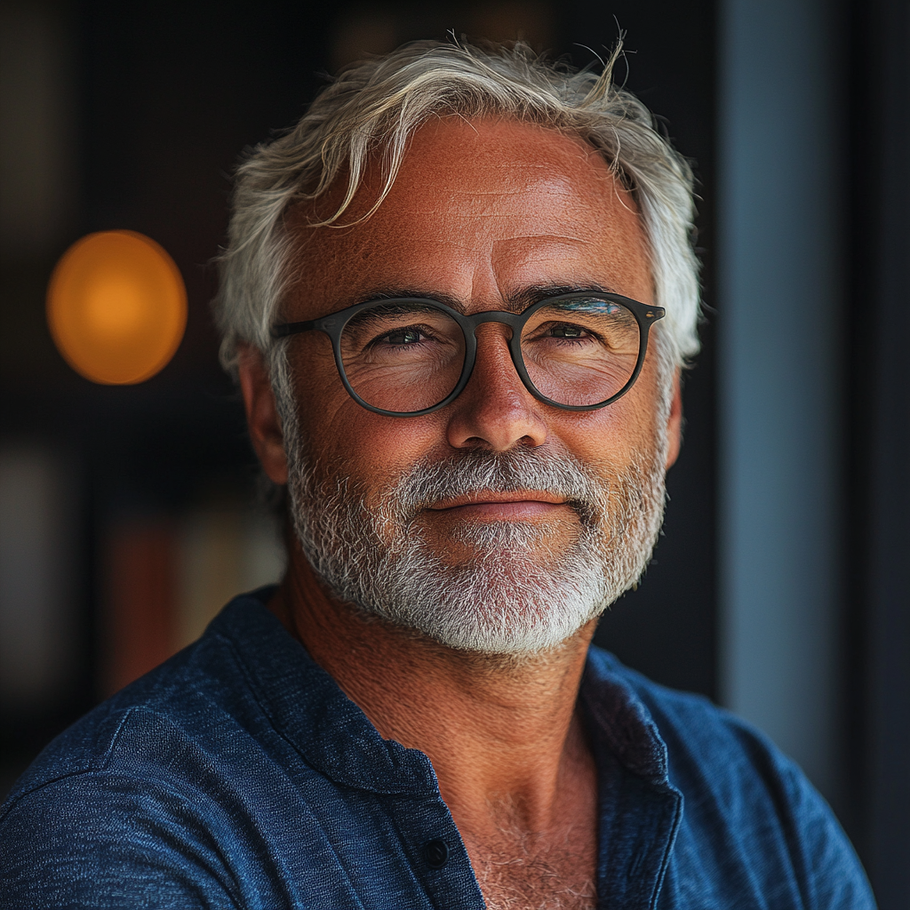 Un homme âgé qui a l'air confiant et sûr de lui | Source : Midjourney