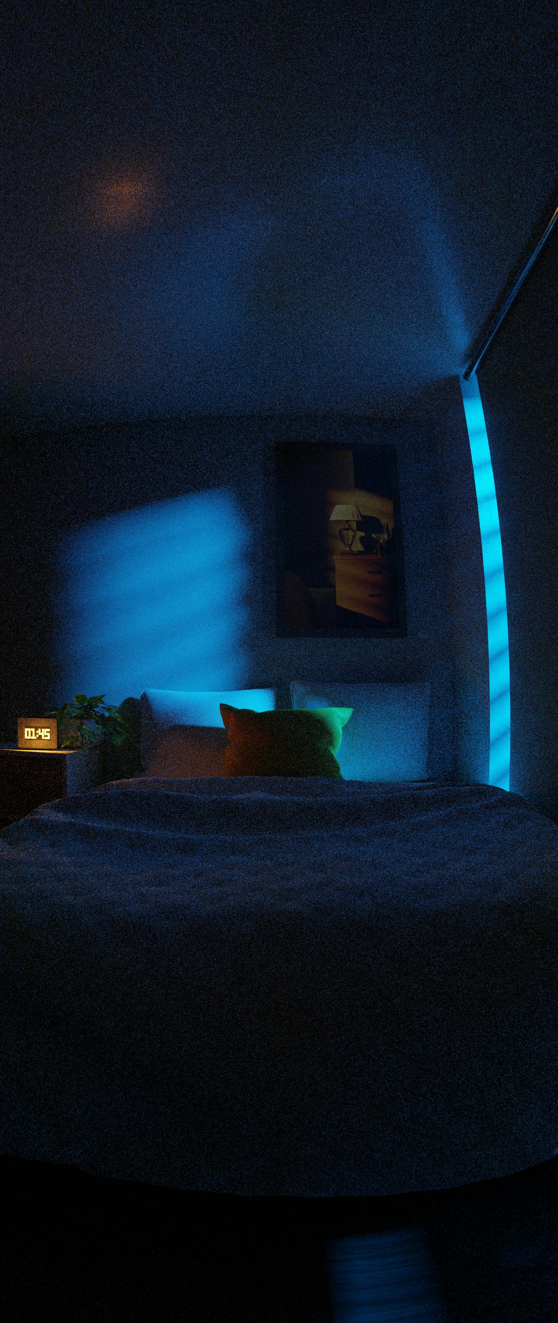 Un lit dans une pièce sombre | Source : Pexels