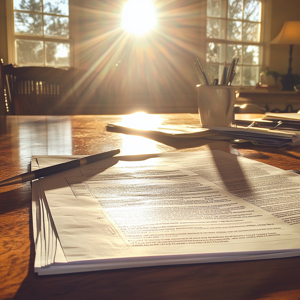 Paperasse sur une table | Source : Midjourney