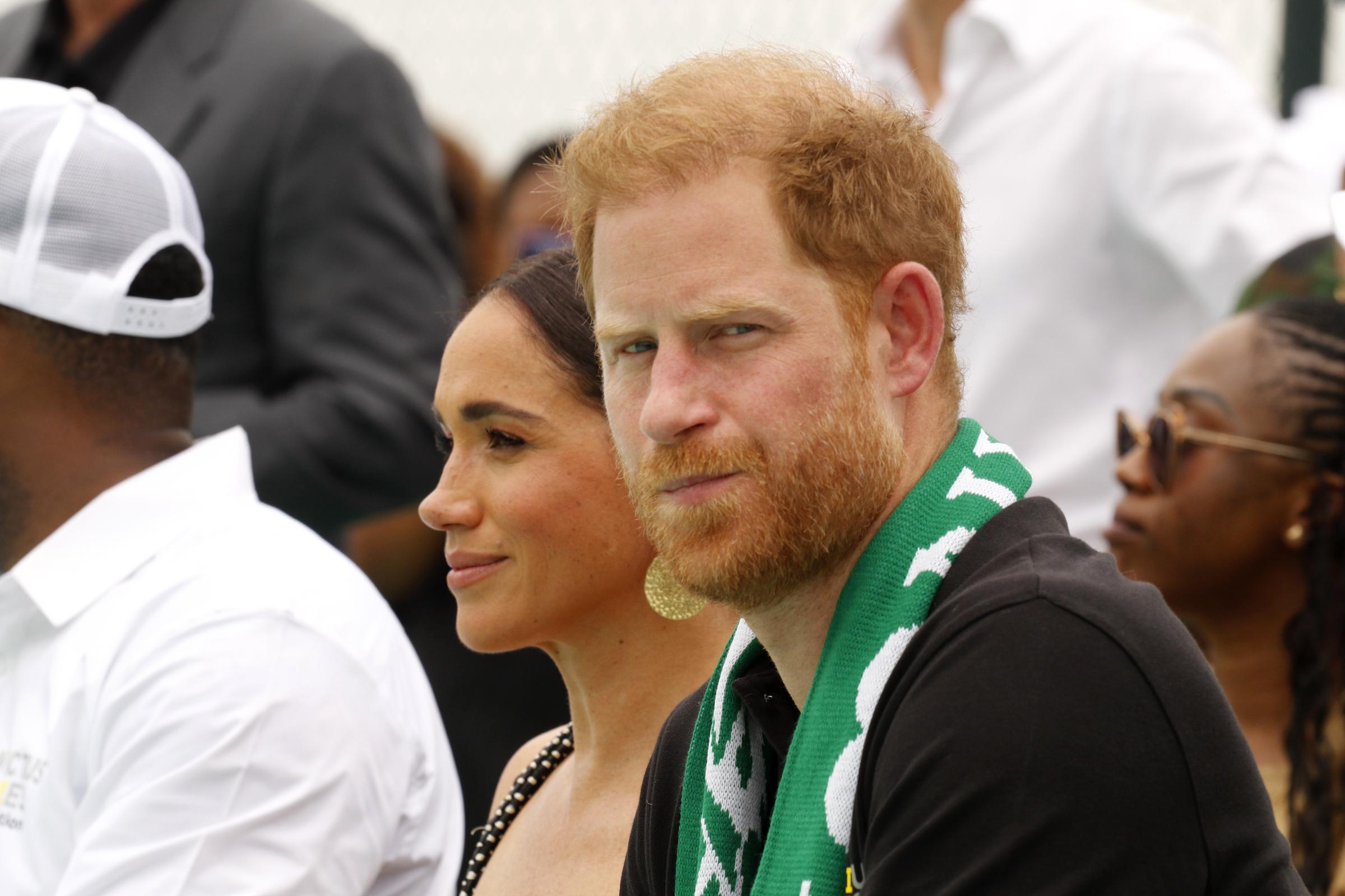 Meghan Markle et le prince Harry lors de leur tournée nigériane à Abuja, au Nigeria, le 11 mai 2024 | Source : Getty Images