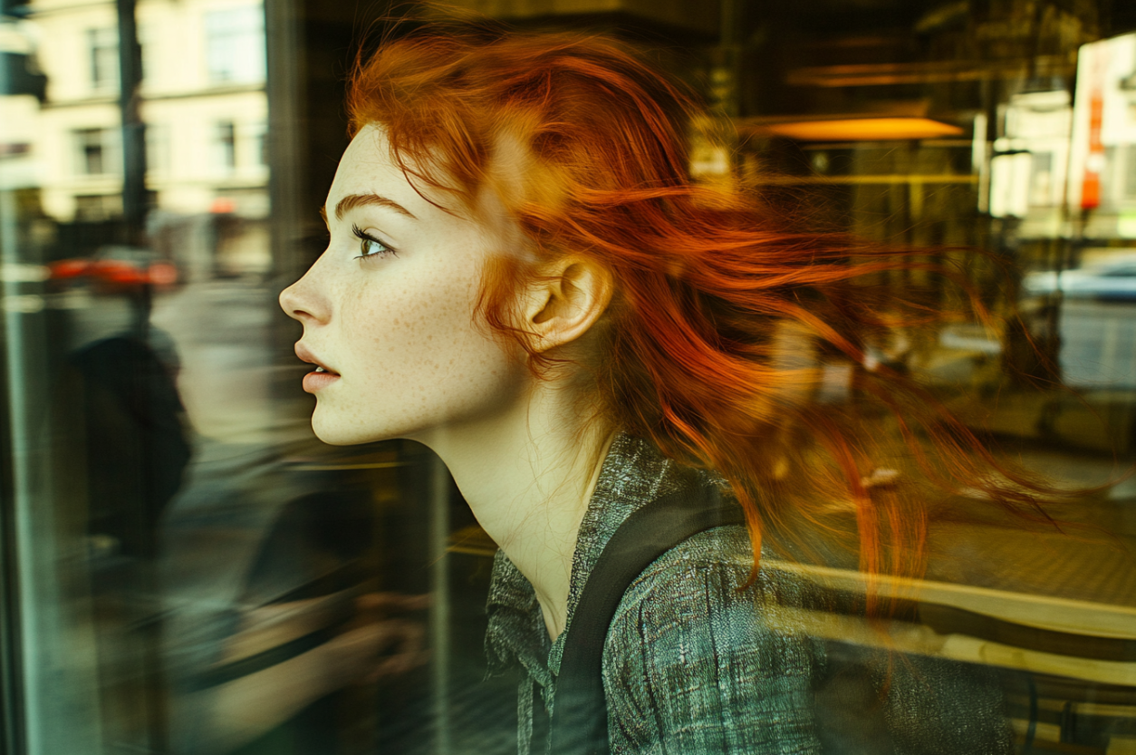 Une femme entrant dans un café | Source : Midjourney