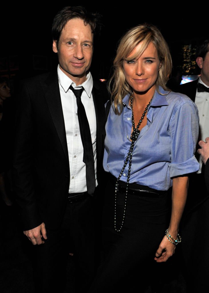 David Duchovny et Tea Leoni assiste à l'InStyle et Warner Bros.67th Annual Golden Globes post-party tenue à l'Oasis Courtyard au Beverly Hilton Hotel le 17 janvier 2010 à Beverly Hills. | Photo : Getty Images