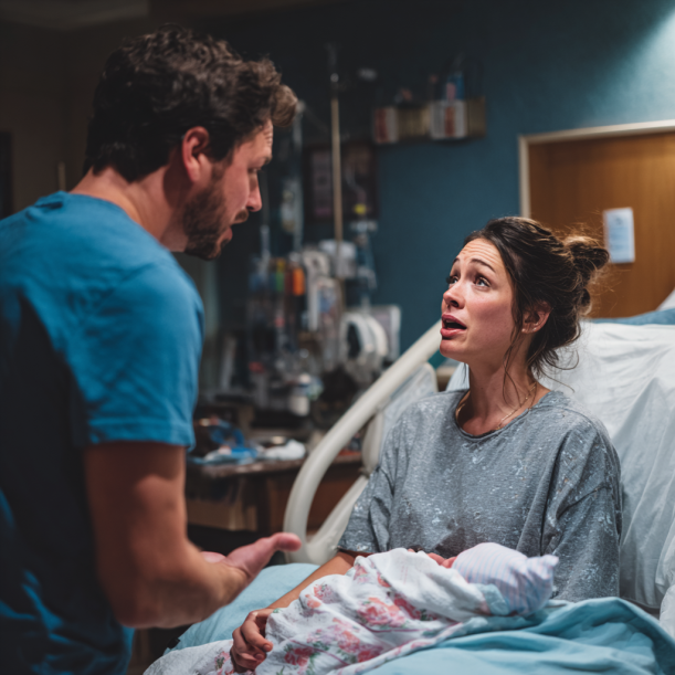 Un couple qui se dispute à l'hôpital | Source : Midjourney
