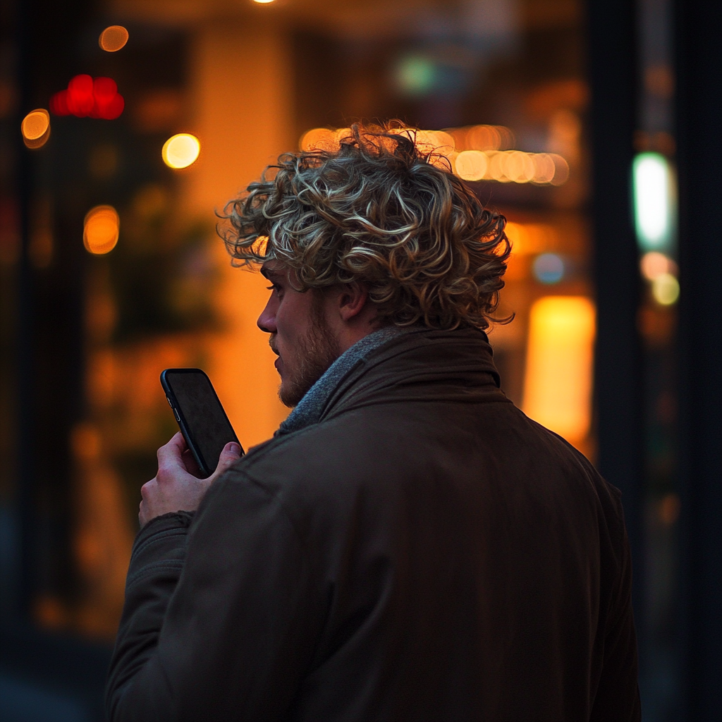 Un homme qui parle au téléphone | Source : Midjourney