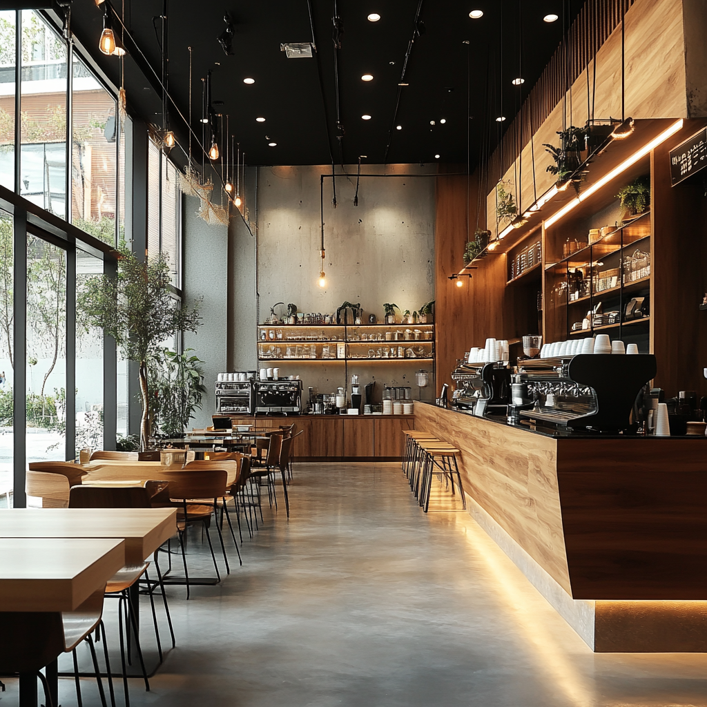 L'intérieur d'un café | Source : Midjourney