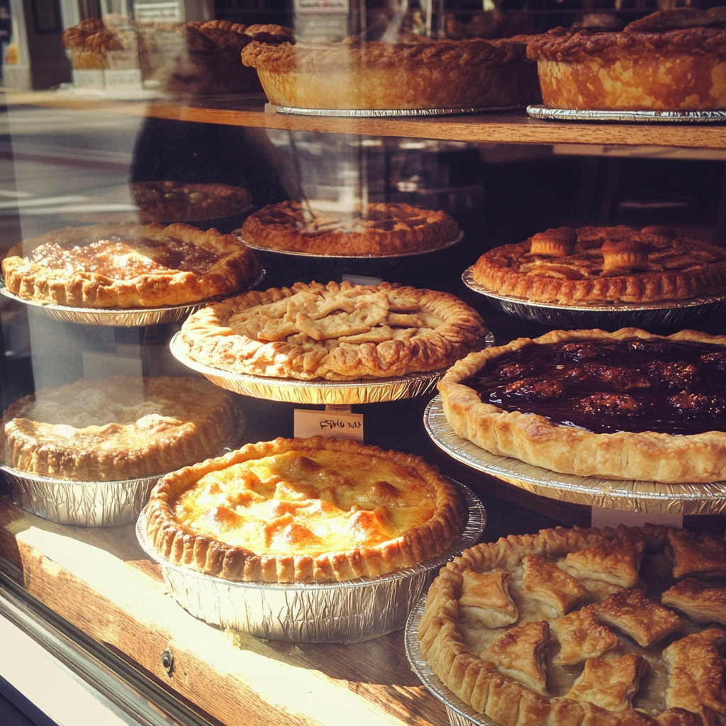 Tartes dans une boulangerie | Source : Midjourney