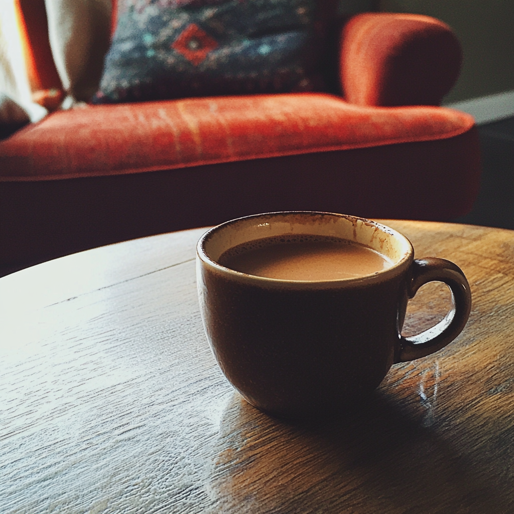 Une tasse de café sur une table | Source : Midjourney