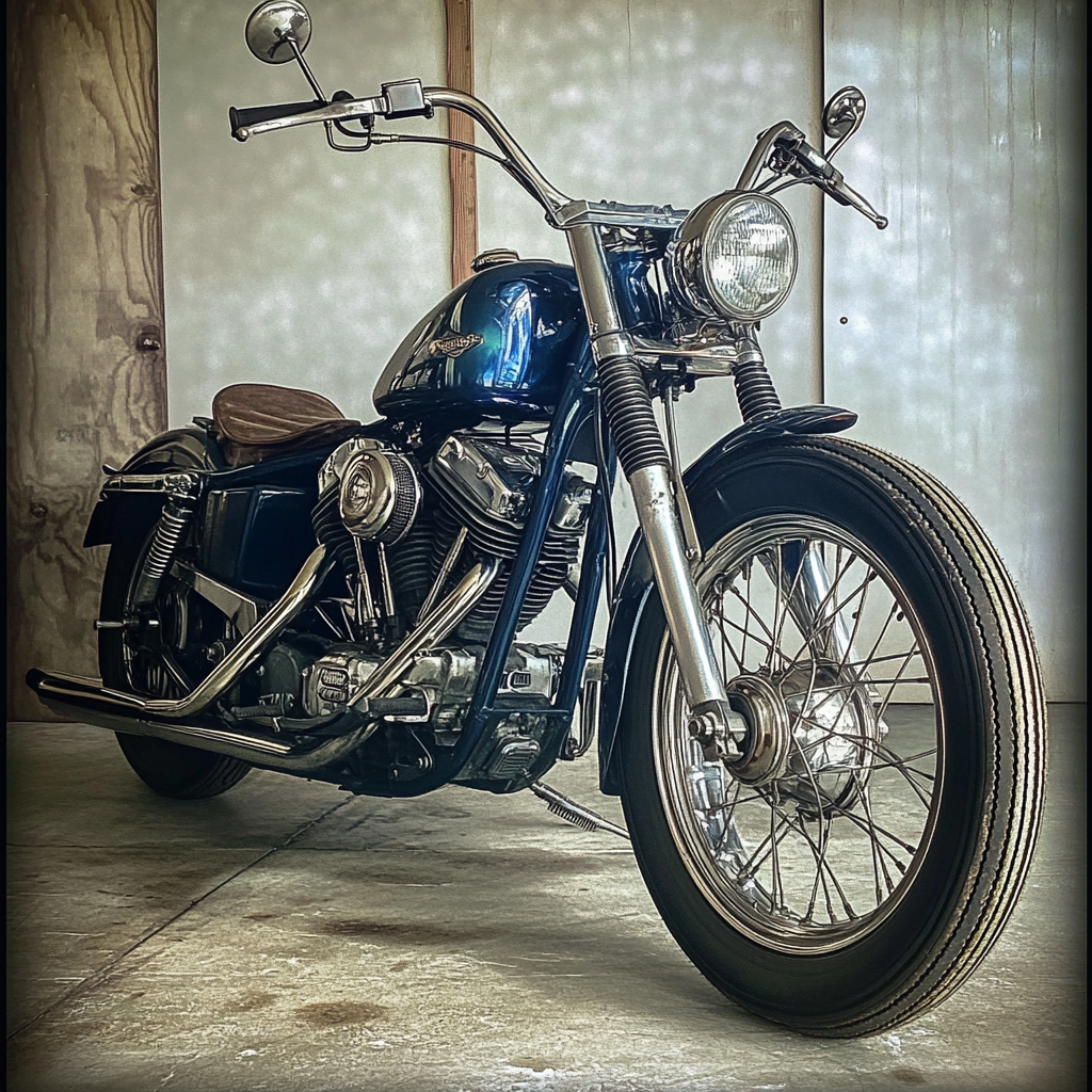 Une moto Harley restaurée | Source : Midjourney