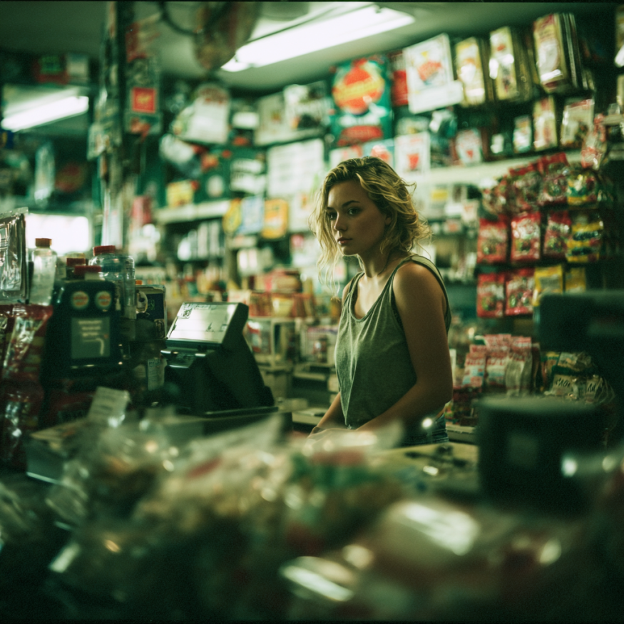 Une femme dans une épicerie | Source : Midjourney
