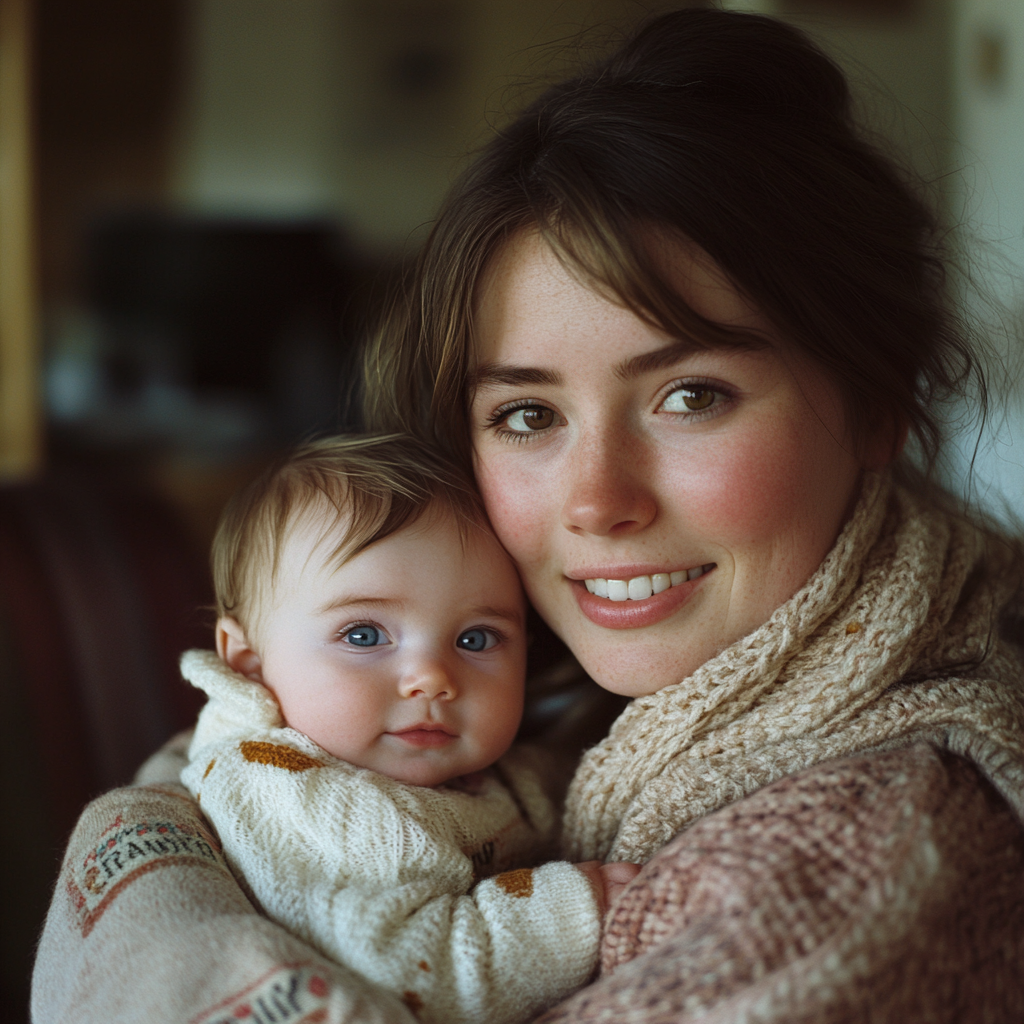 Une femme se lie avec son enfant | Source : Midjourney