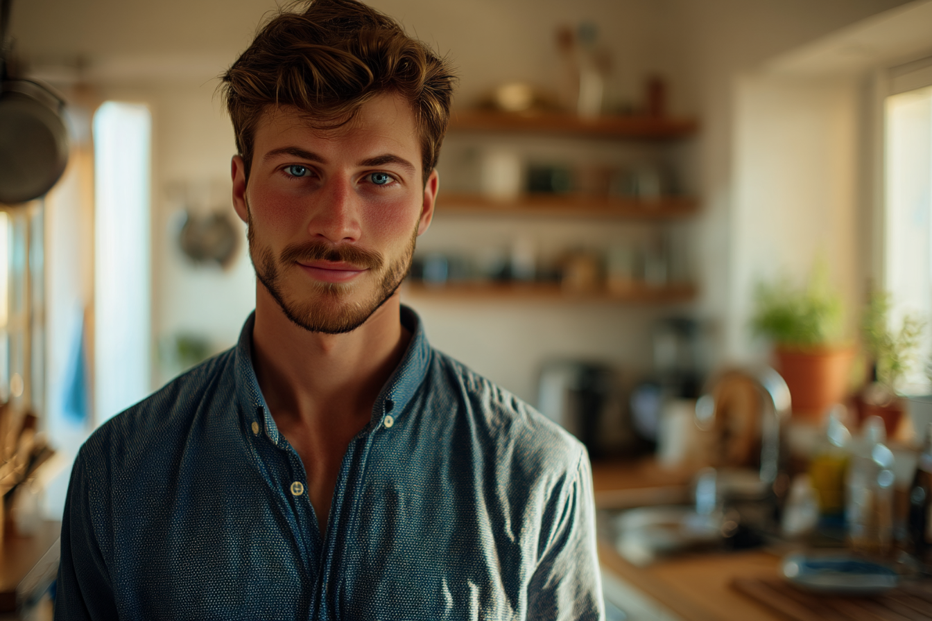 Un homme debout dans une cuisine | Source : Midjourney