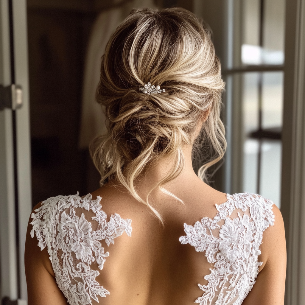 Une mariée sortant d'une pièce | Source : Midjourney