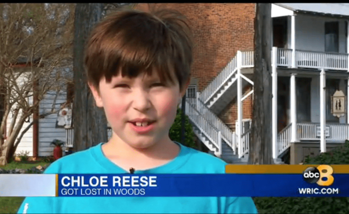 Chloé Reese déclare à la chaîne de télévision locale WRIC comment ils se sont perdus dans les bois. | ABC News 8