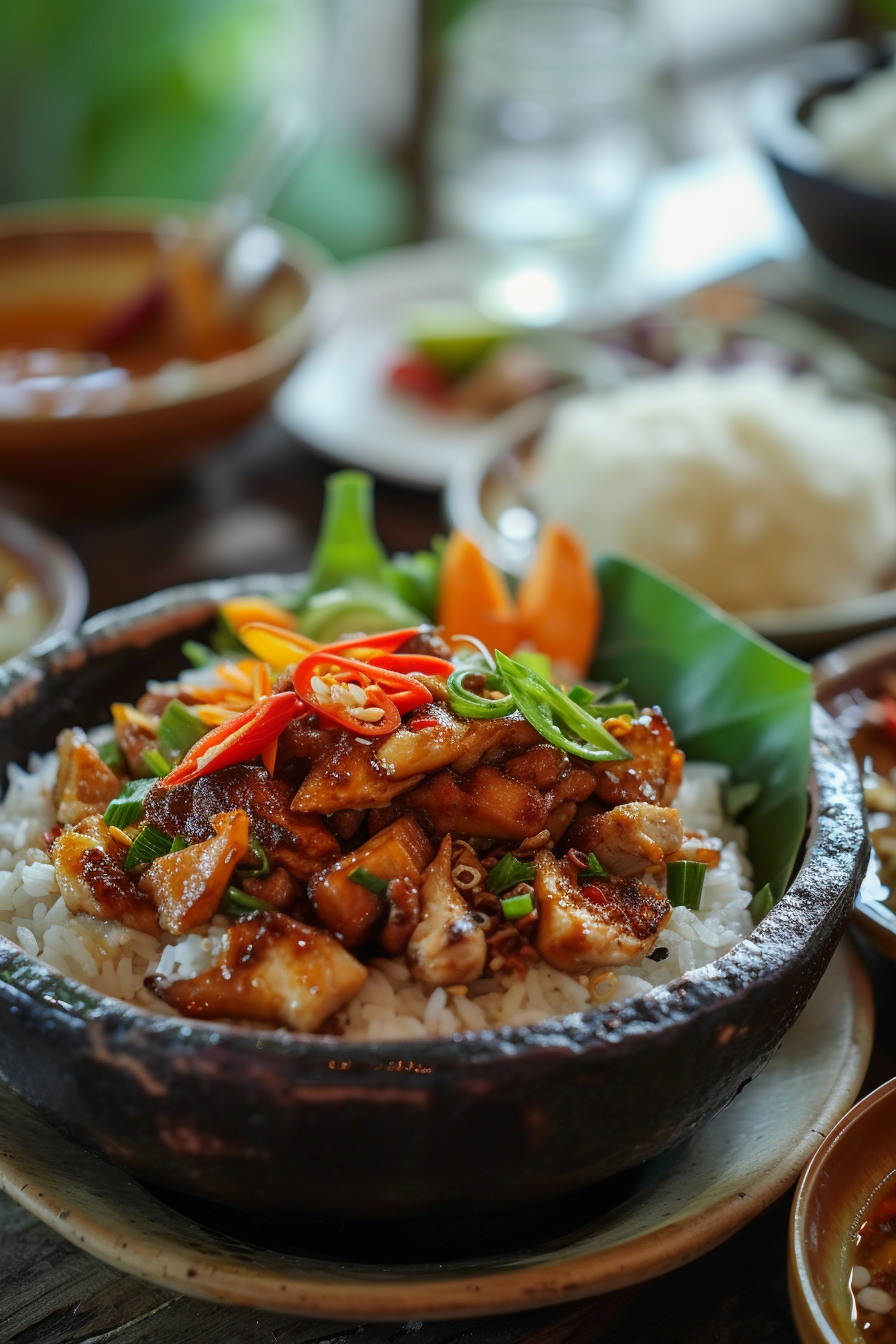 Close-up of a plate of food | Source: Midjourney