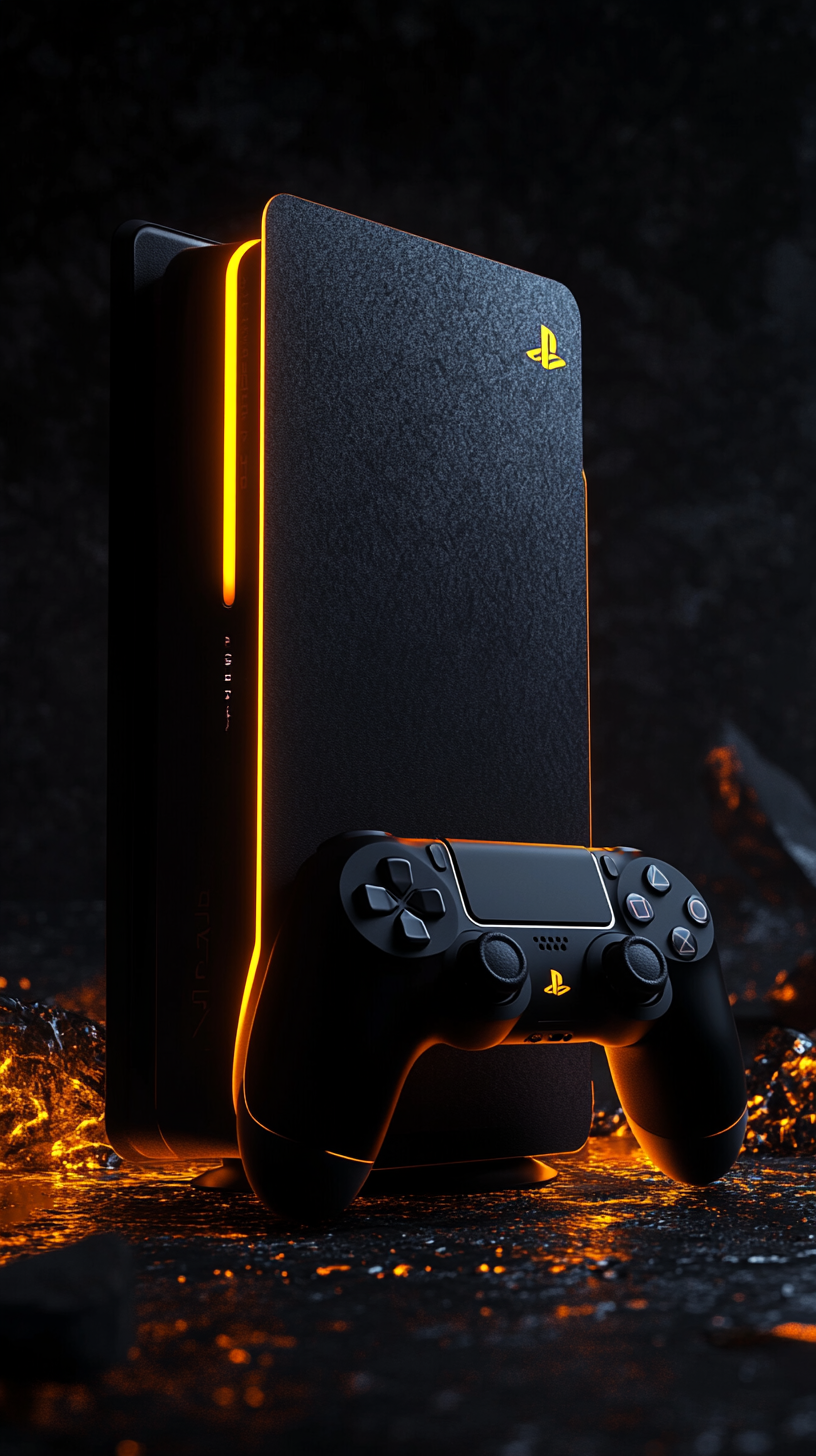 Une console et une manette PS5 | Source : Midjourney