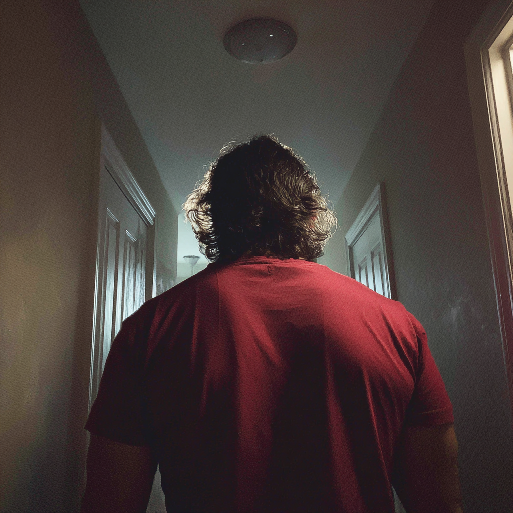 Un homme marchant dans un couloir | Source : Midjourney