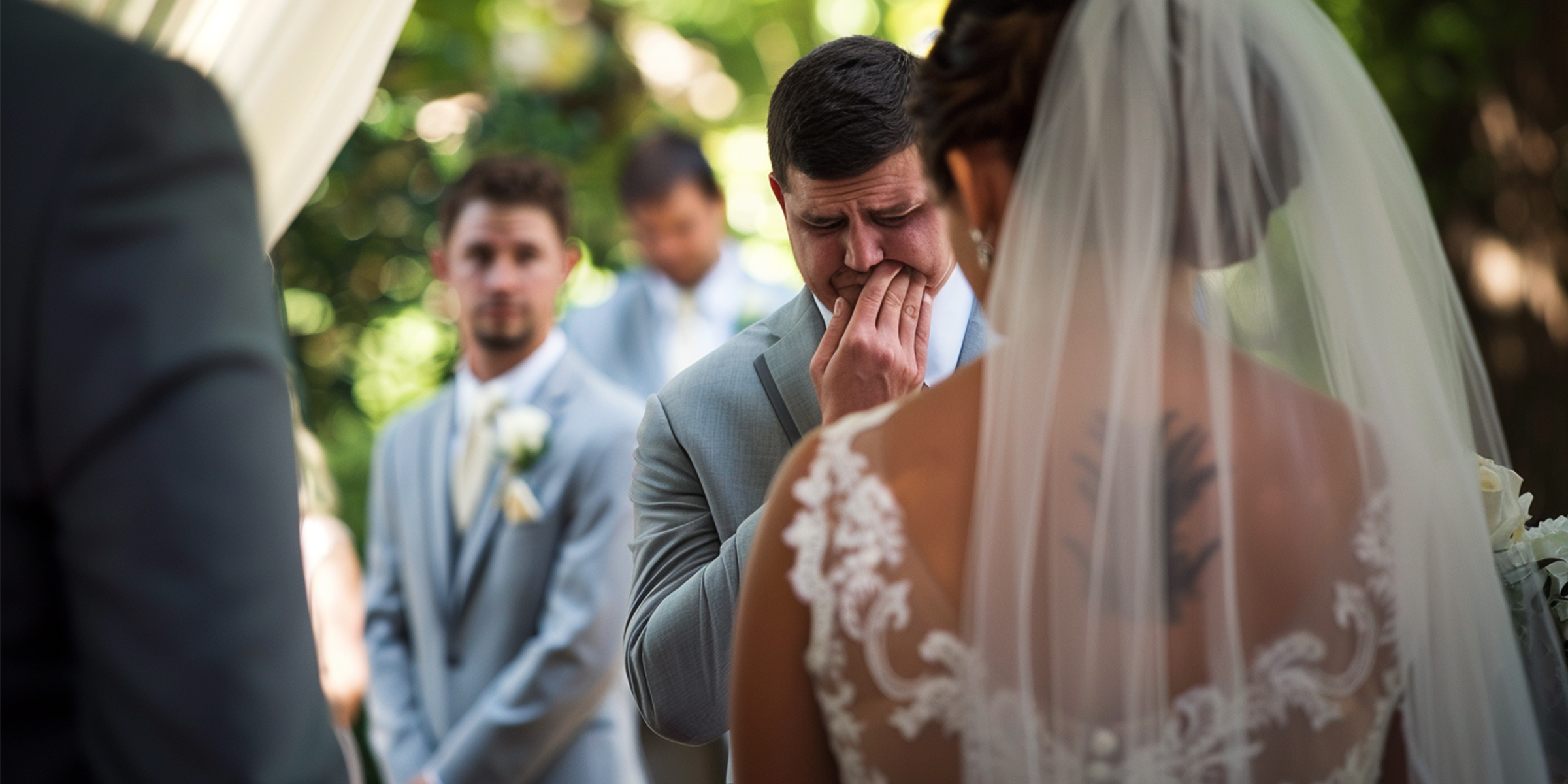 Un homme triste lors d'un mariage | Source : Midjourney