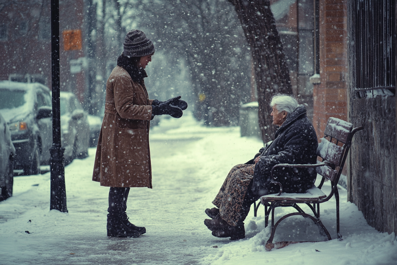 Deux femmes à l'extérieur | Source : Midjourney