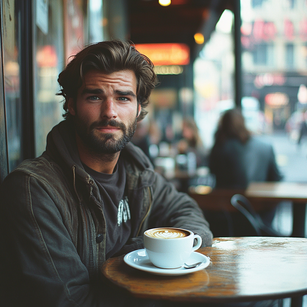 Un homme attentif à la conversation de deux clients sur Peter | Source : Midjourney