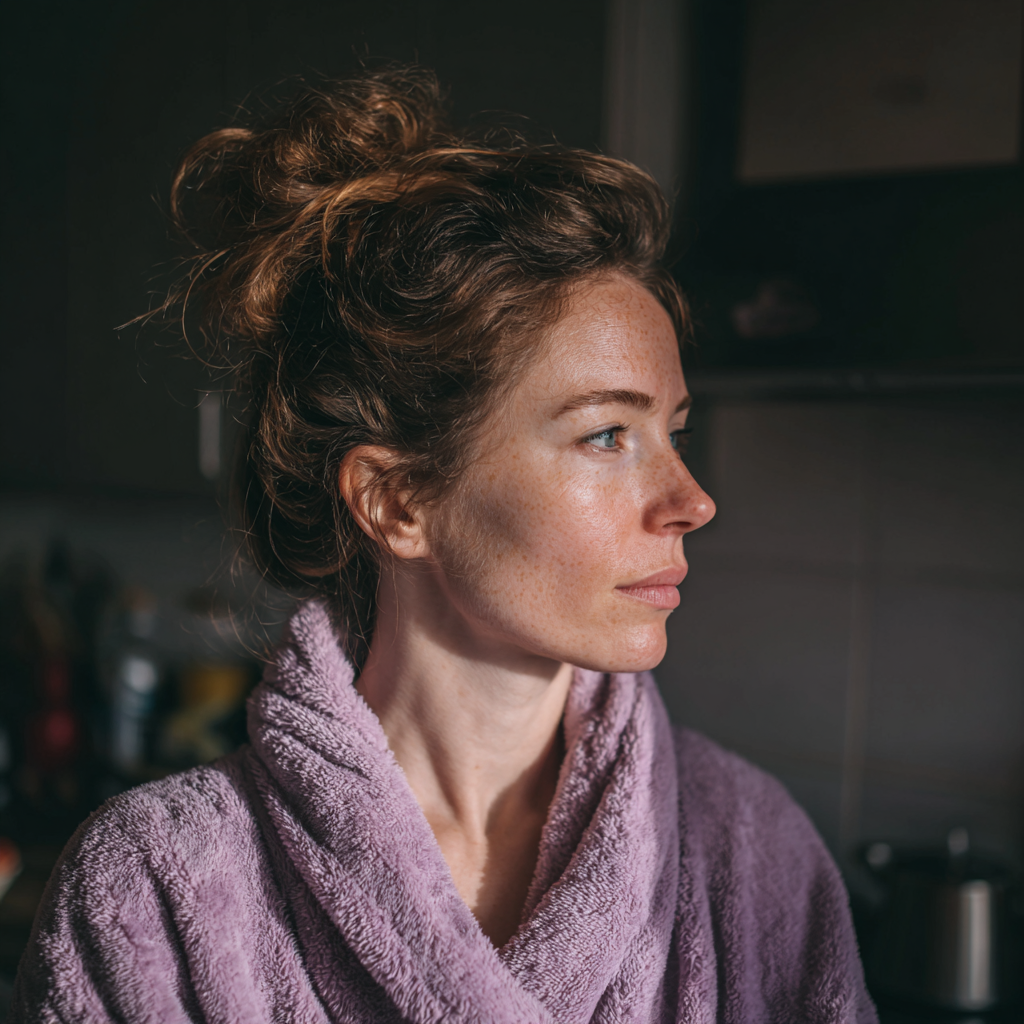 Une femme portant une peignoire | Source : Midjourney