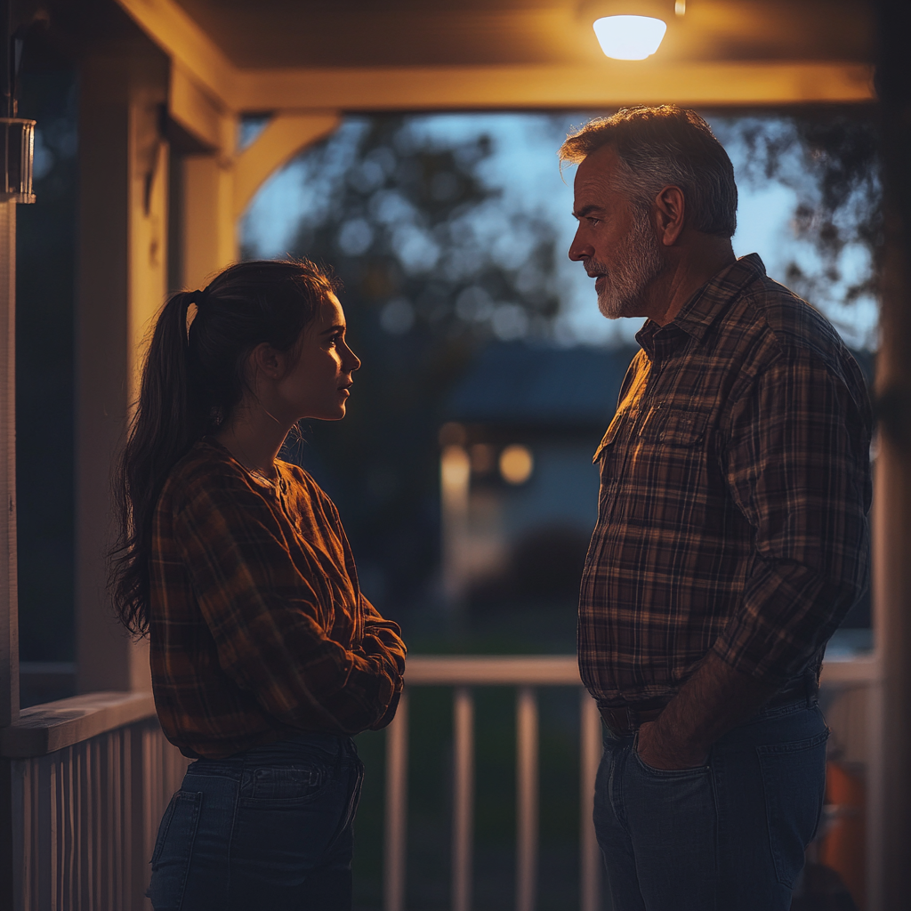 Un homme qui parle à sa fille | Source : Midjourney