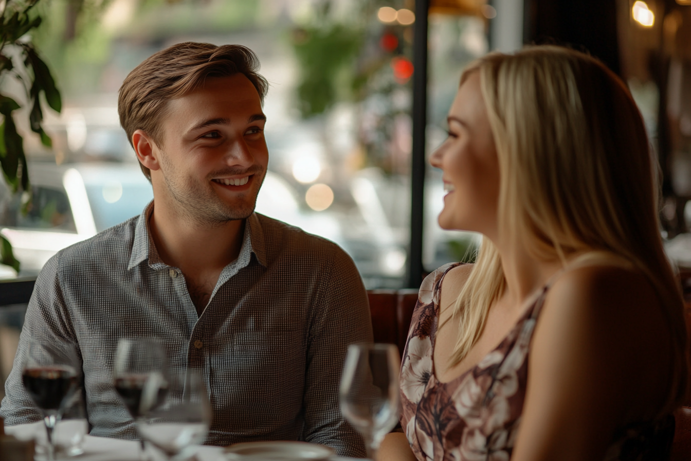 Deux personnes dans un restaurant | Source : Midjourney