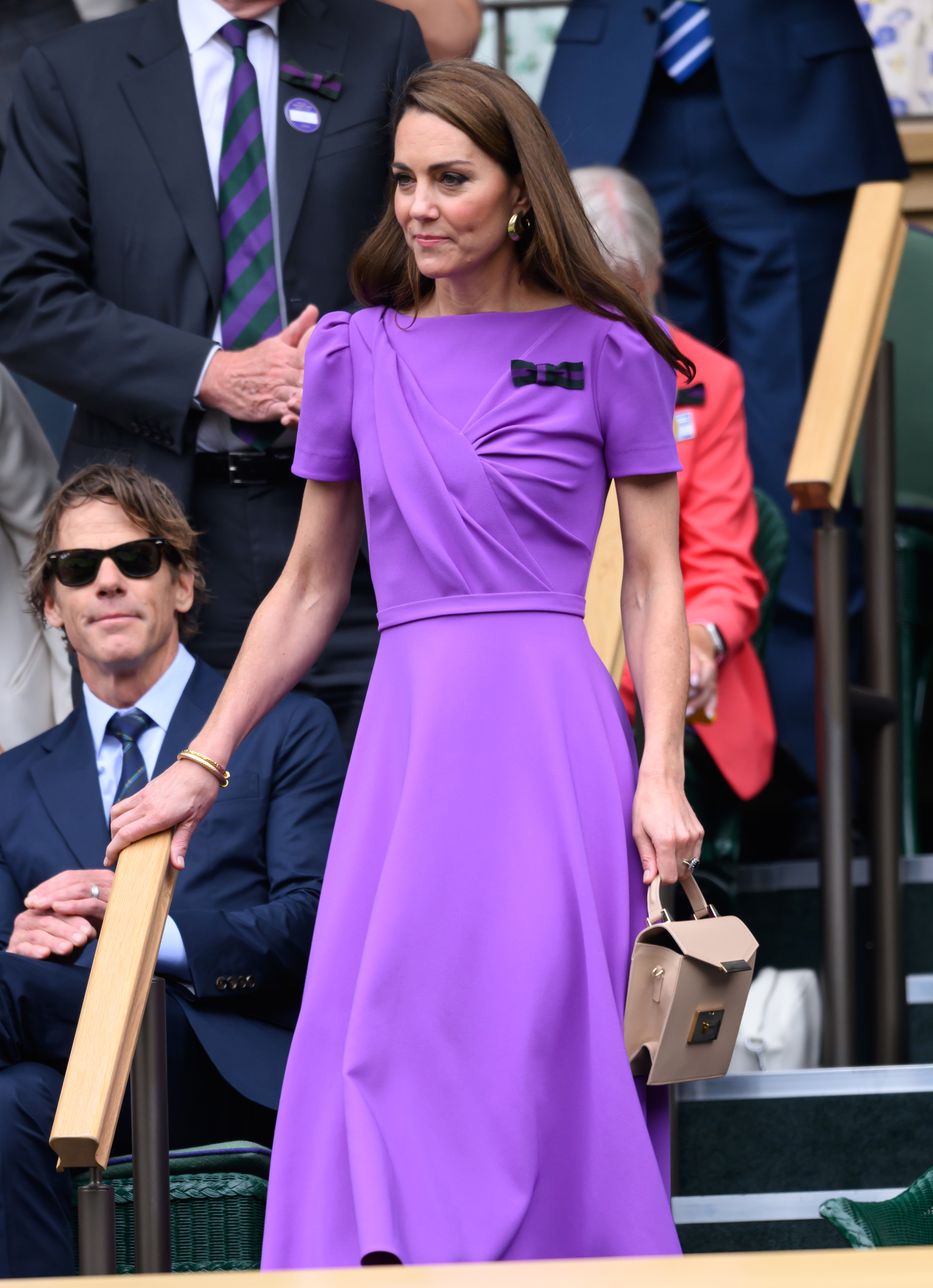 Kate Middleton assiste aux championnats de tennis de Wimbledon, le 14 juillet 2024, à Londres, en Angleterre. | Source : Getty Images