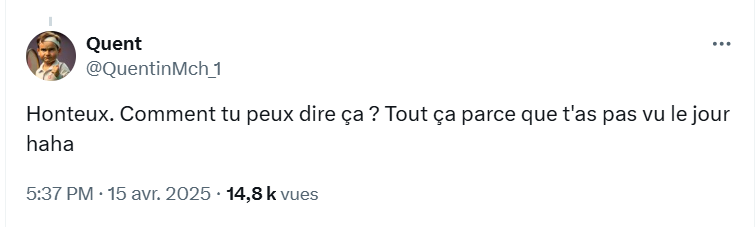 Commentaire d'un internaute | Source : X/Tennis Legend