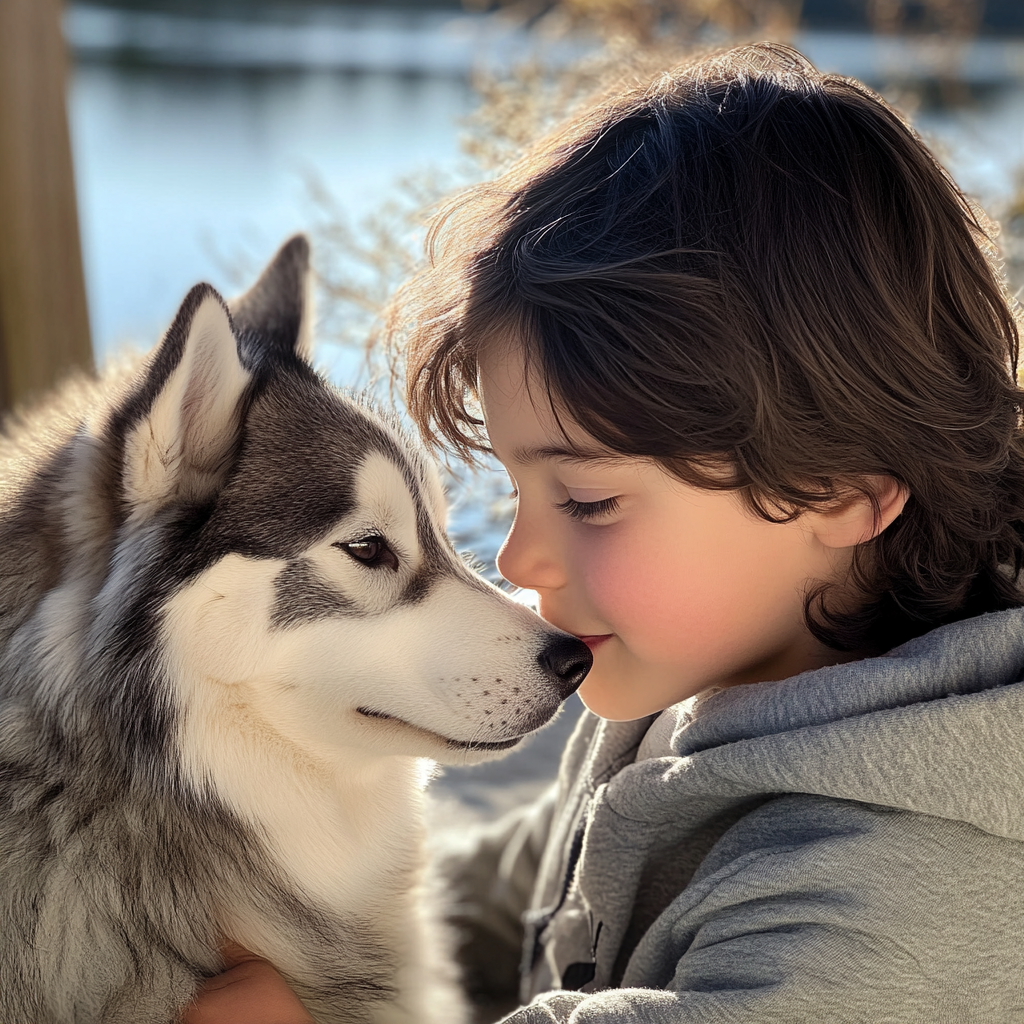 Un petit garçon et son chien | Source : Midjourney