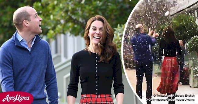 Kate Middleton s'implique dans une bataille de boule de neige improvisée et son visage riant est adorable