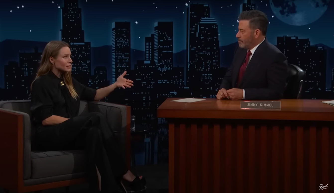 Kristen Bell parlant avec Jimmy Kimmel des vacances au Danemark qu'elle, Dax Shepard et leurs enfants ont prises, posté le 20 septembre 2024 | Source : YouTube/Jimmy Kimmel Live