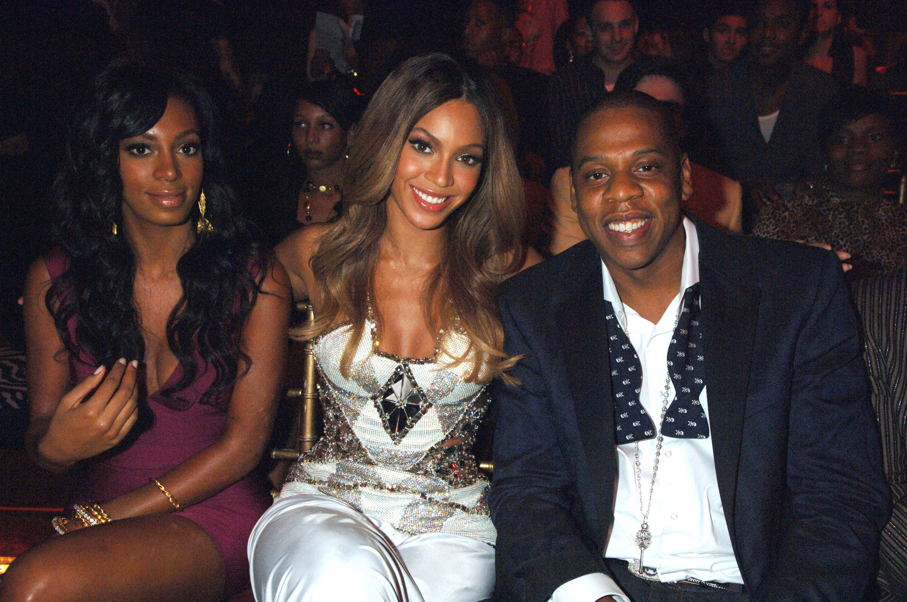 Solange, Beyonce et Jay Z lors des MTV Video Music Awards 2006 - Audience au Radio City Music Hall à New York City | Source : Getty Images